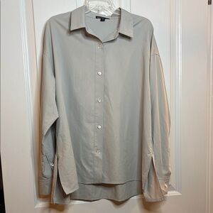 EUC JAMES PERSE womens long sleeve Gray Shirt size 1 /us small